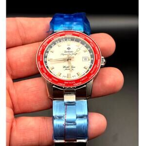 Zodiac Super Sea Wolf World Time GMT Automatic ZO9410 Stainless Steel Watch NIB